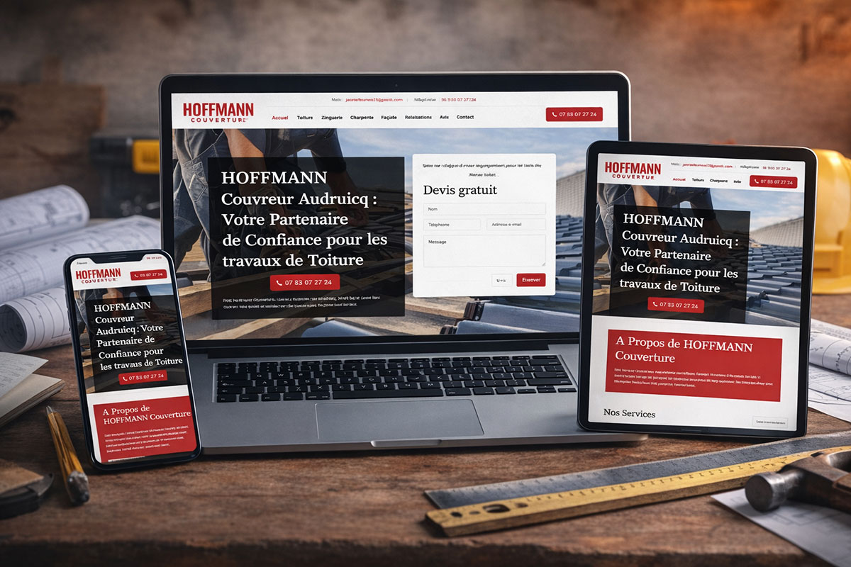 Site internet pour couvreur à Calais