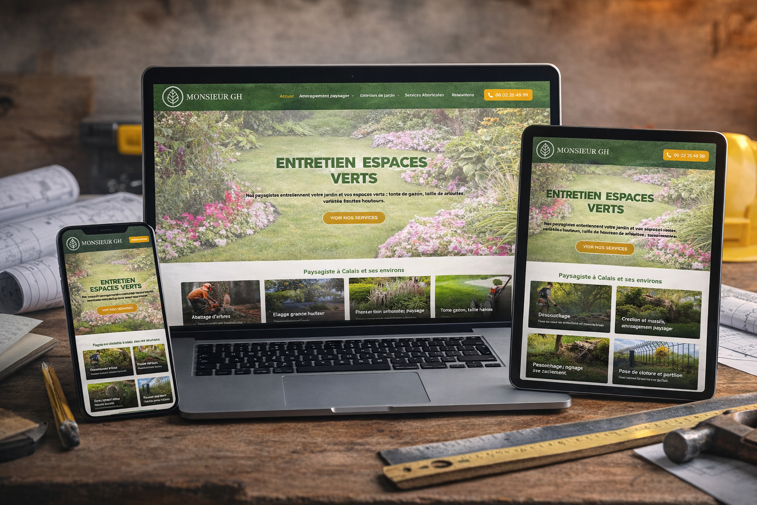 Site internet pour paysagiste à Calais